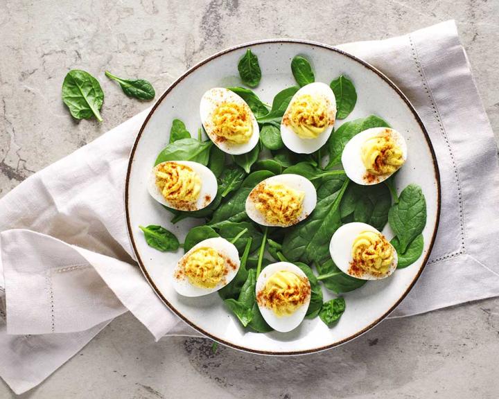 Dijon and Horseradish Deviled Eggs