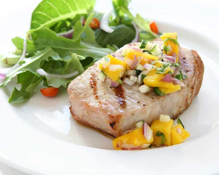 Budget-Friendly Pork Chops with Peach Salsa