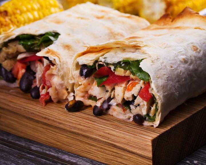 Chicken and Black Bean Burritos