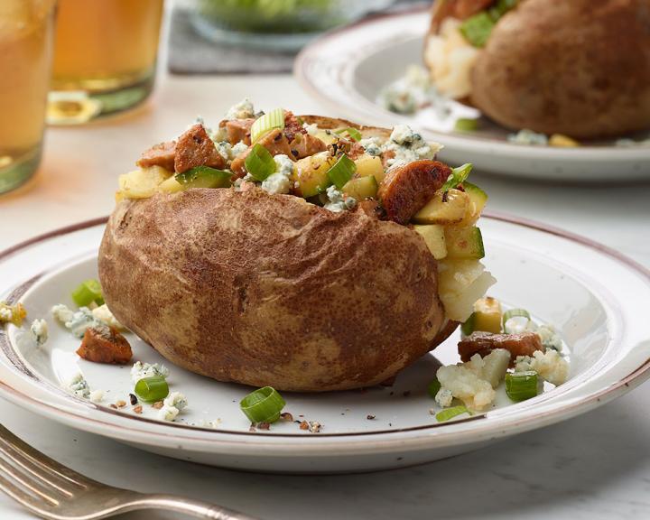 Instant Pot Chicken Sausage and Zucchini Stuffed Potatoes