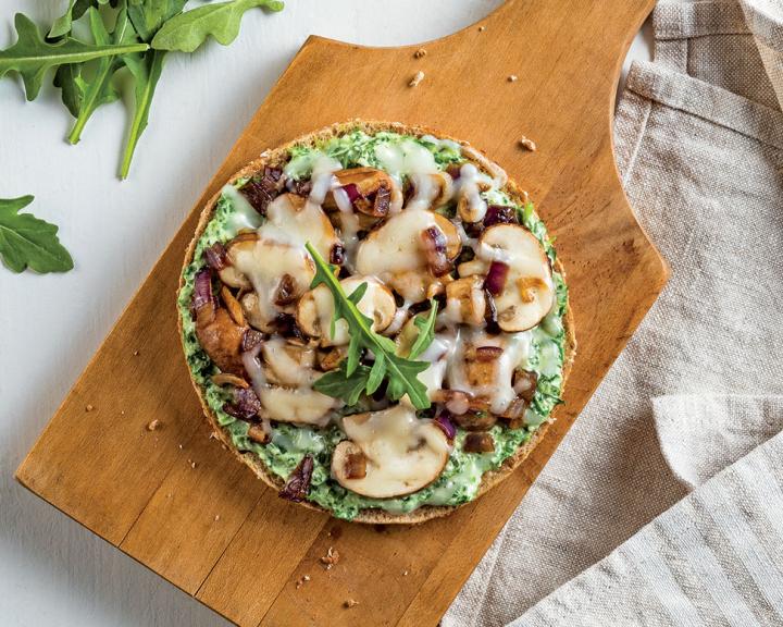 Mushroom Arugula Pizza