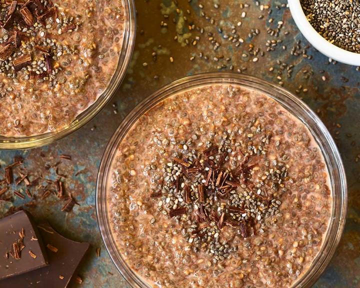 Chocolate Peanut Butter Chia Seed Pudding