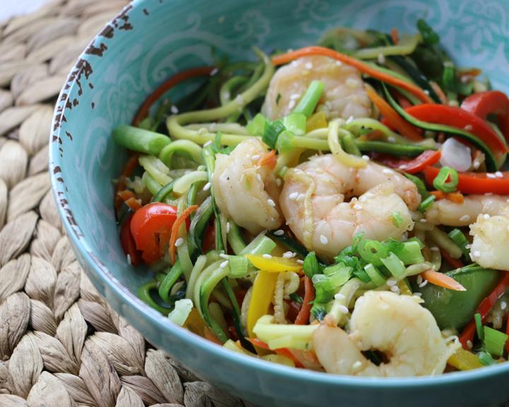 Zucchini and Shrimp Stir Fry