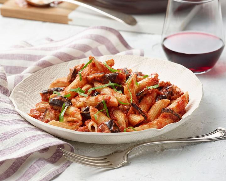 Penne with Eggplant-Tomato Sauce