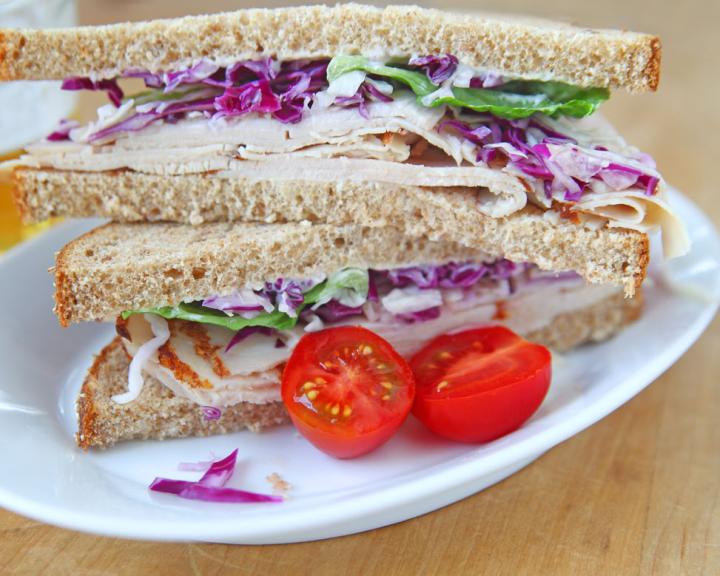 Crunchy Coleslaw Turkey Sandwich