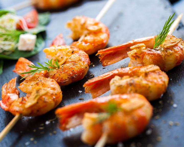 Citrus Grilled Shrimp with Spring Greens