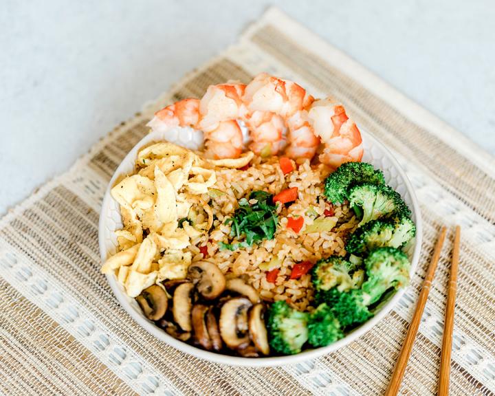 Low Carb Veggie Fried Rice Bowl