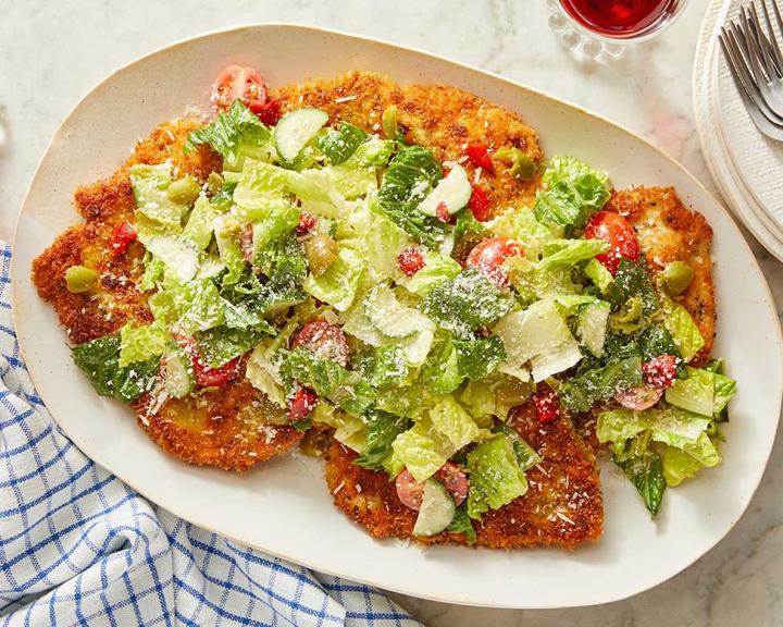 Chicken Milanese with Pizzeria Salad