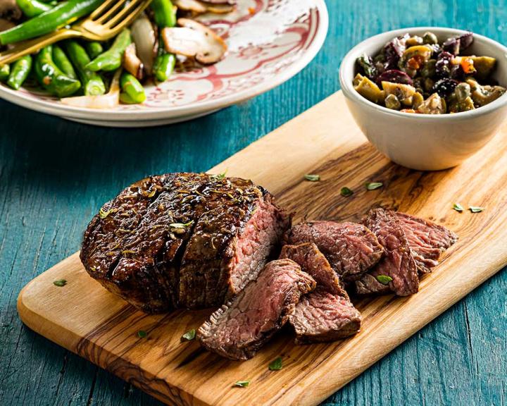 Grilled Sirloin with Olive Tapenade