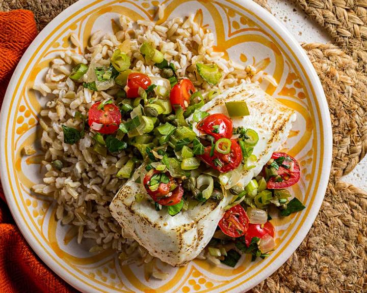 Creole-Sauced Halibut