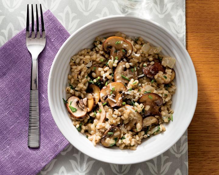 Barley, Mushroom, and Herb Risotto