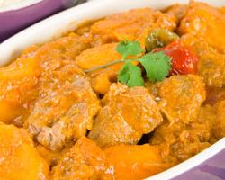 Oven Pork Stew with Sweet Potatoes and Shallots