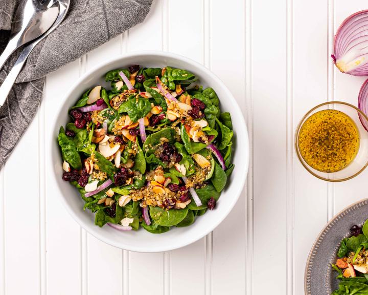 Cranberry Almond Spinach Salad