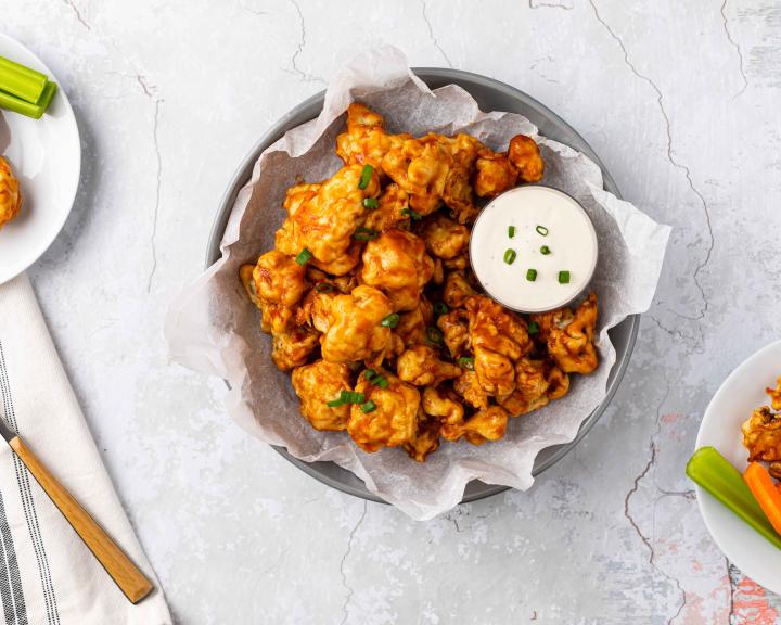 Air Fryer “Honey” BBQ Cauliflower Wings