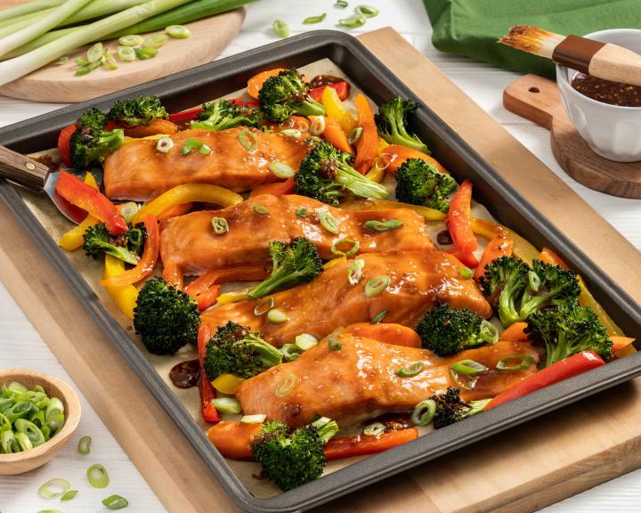 Sheet Pan Teriyaki Salmon and Vegetables