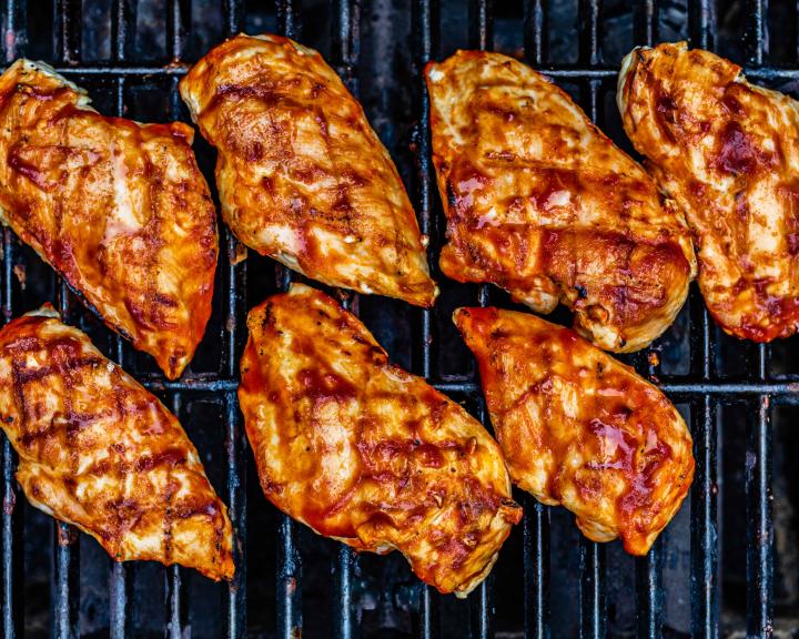 Grilled "honey" BBQ chicken