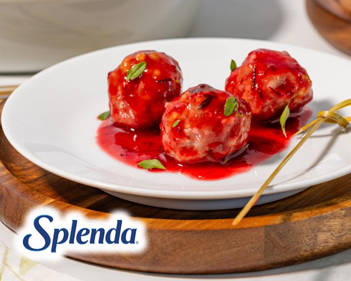 Turkey meatballs with cranberry sauce