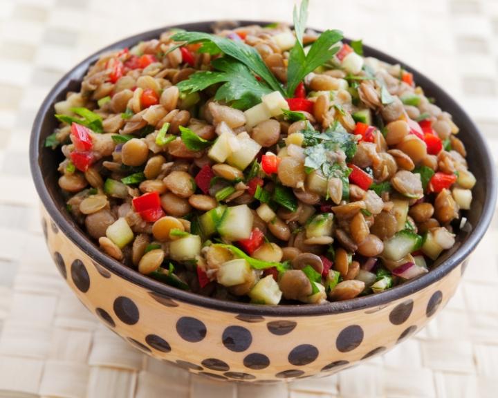 A bowl of easy to cook lentils for beginners