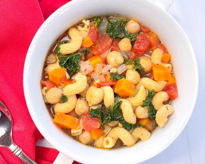 Minestrone pasta bowl