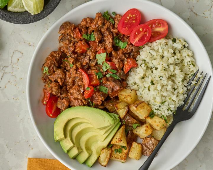 Beef and Mushroom Taco Bowl