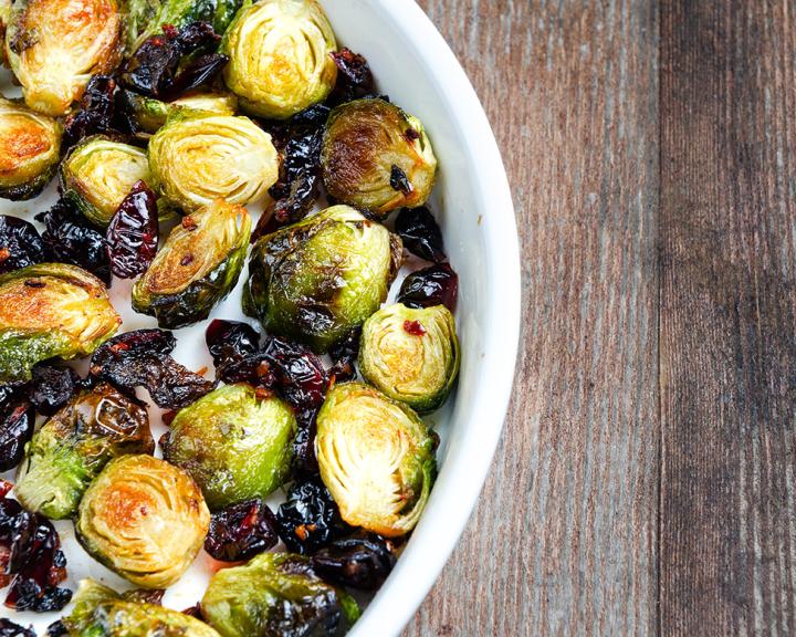 Holiday Brussels Sprouts with Cranberries