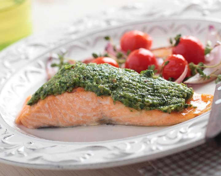 Kale Pesto Salmon