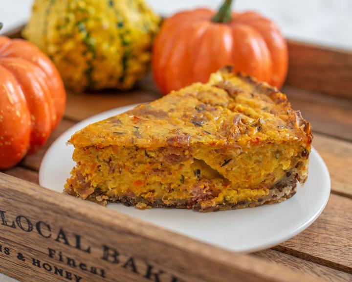 Pumpkin Quiche with Quinoa Crust