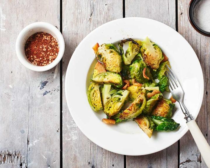 Roasted Brussels Sprouts with Bacon