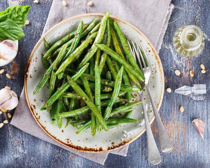 Roasted Green Beans in Champagne Vinaigrette