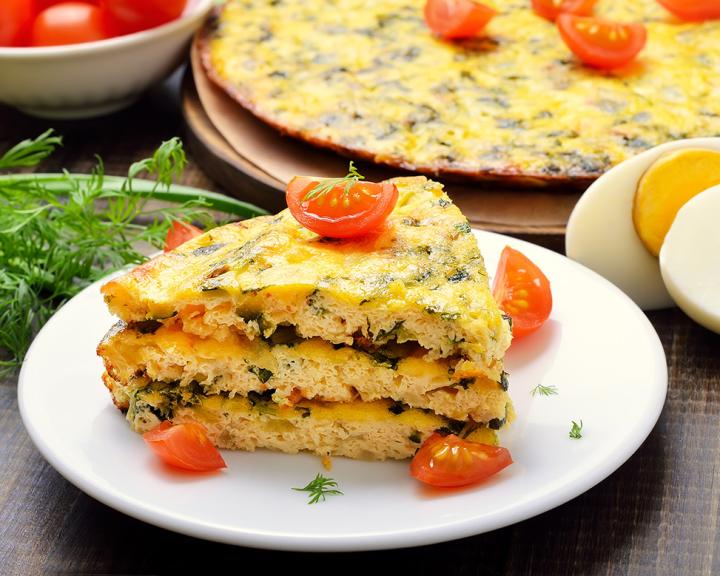 Sausage and Fresh Basil Fast Frittata