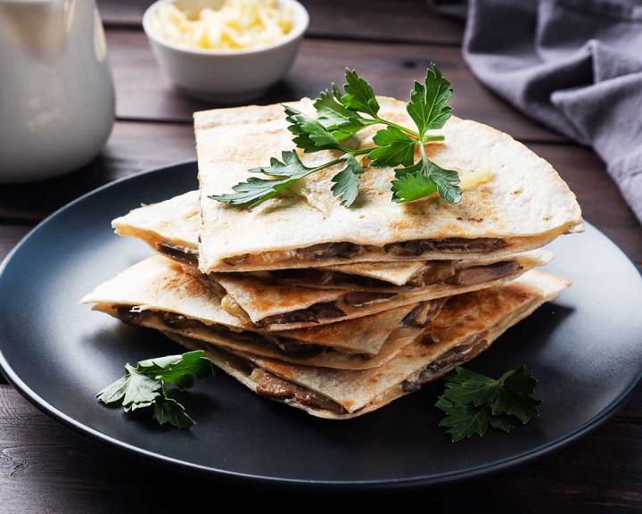 Spinach and Mushroom Quesadillas