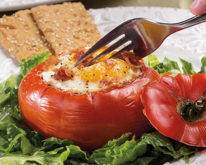 Baked Egg 'n' Tomato Cups