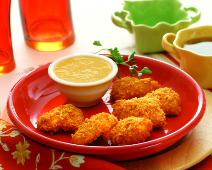 Chicken Nuggets with Honey Mustard Dipping Sauce