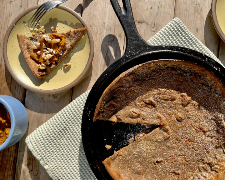 Spiced Dutch Baby with Pumpkin Butter