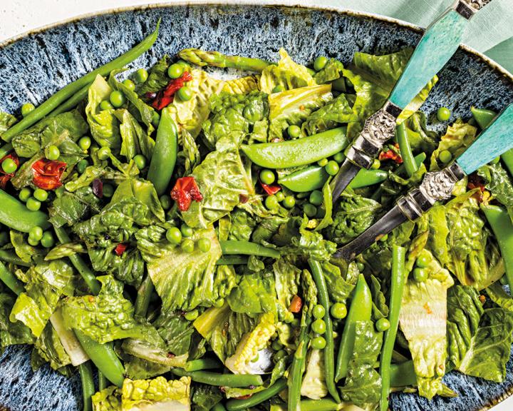 Spring Vegetable Salad with Tomato Vinaigrette