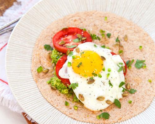 Sunny Fried Egg and Avocado Taco