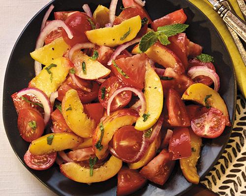 Tomato and Peach Salad