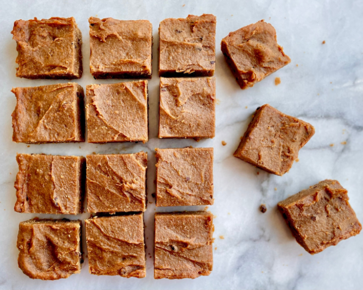 Peanut Butter Blondies with Cacao Nibs