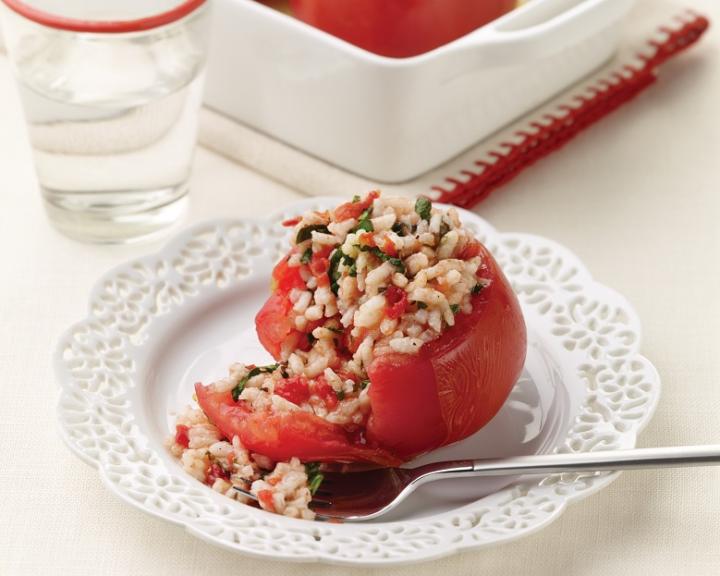 Roman-Style Rice and Herb-Stuffed Tomatoes (Pomodori Ripieni di Riso alla Romana)