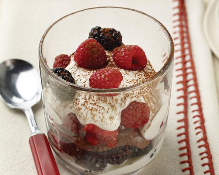 Berry, Chocolate, And Vanilla Soy Strata