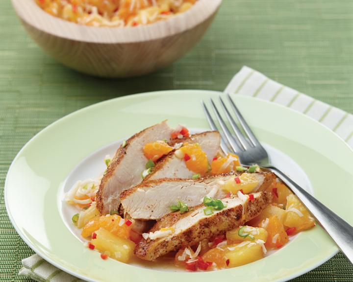 Chicken With Pineapple Mandarin Orange Salsa