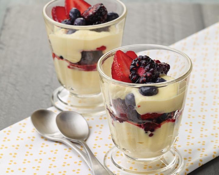 Lemon Chiffon With Fresh Berries