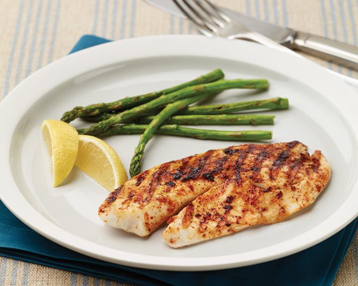 Lemony Tilapia And Asparagus Grill