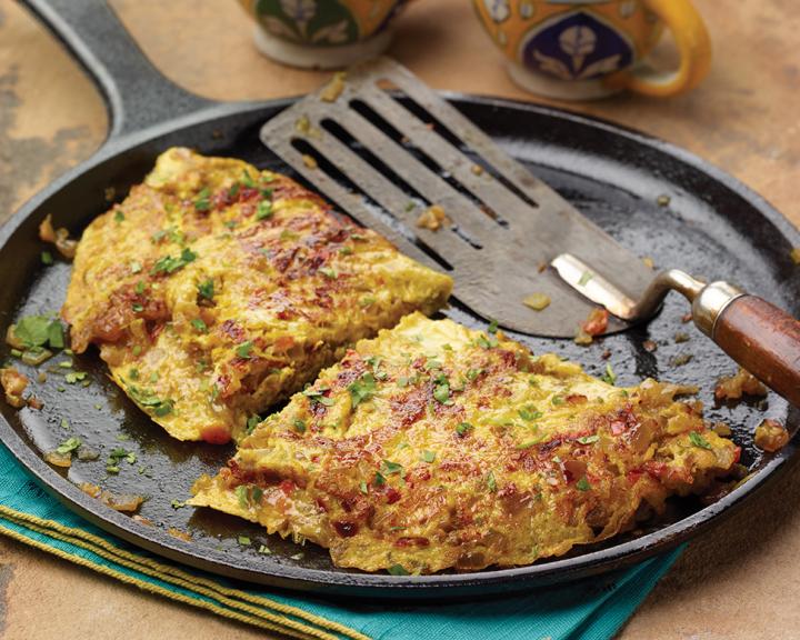 Masala Omelette with Mixed Veggies