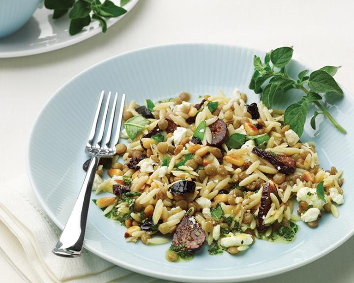 Orzo, Lentil, and Fig Salad
