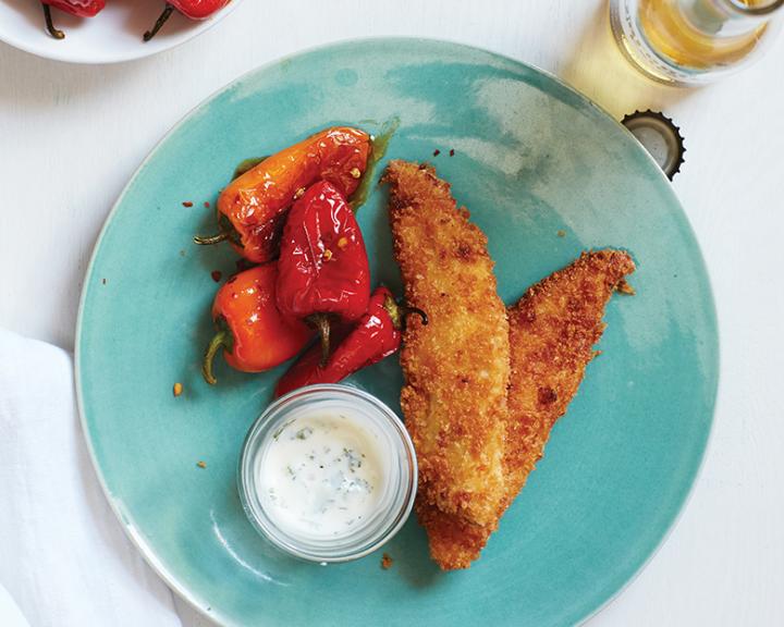 Panko Ranch Chicken Strips with Dipping Sauce