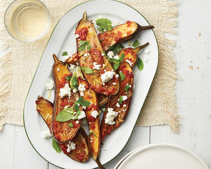 Roasted Greek Eggplant with Feta