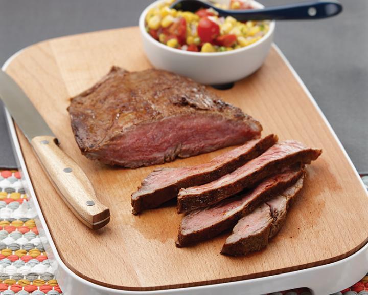 Salad Bar Salsa With Grilled Flank Steak