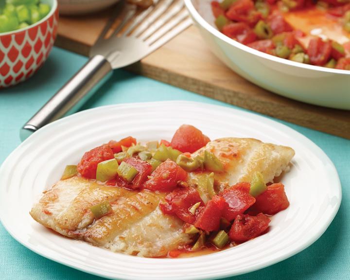 Skillet Fish With Spanish Tomatoes