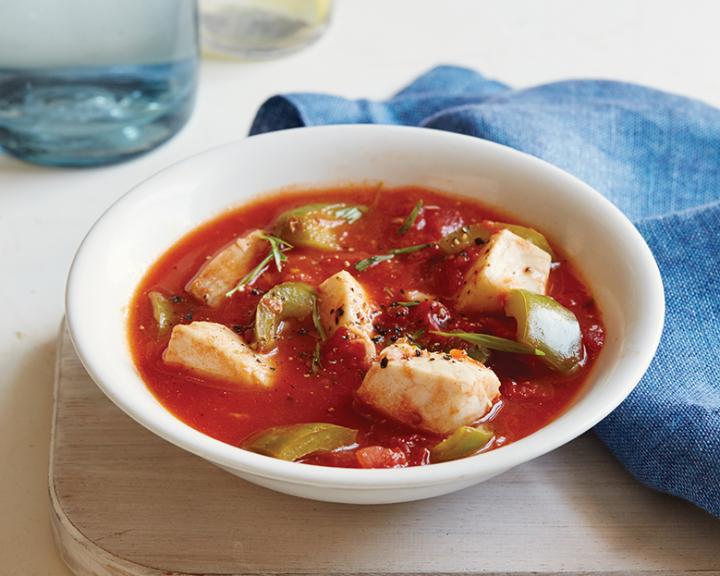 Tilapia Stew with Green Peppers